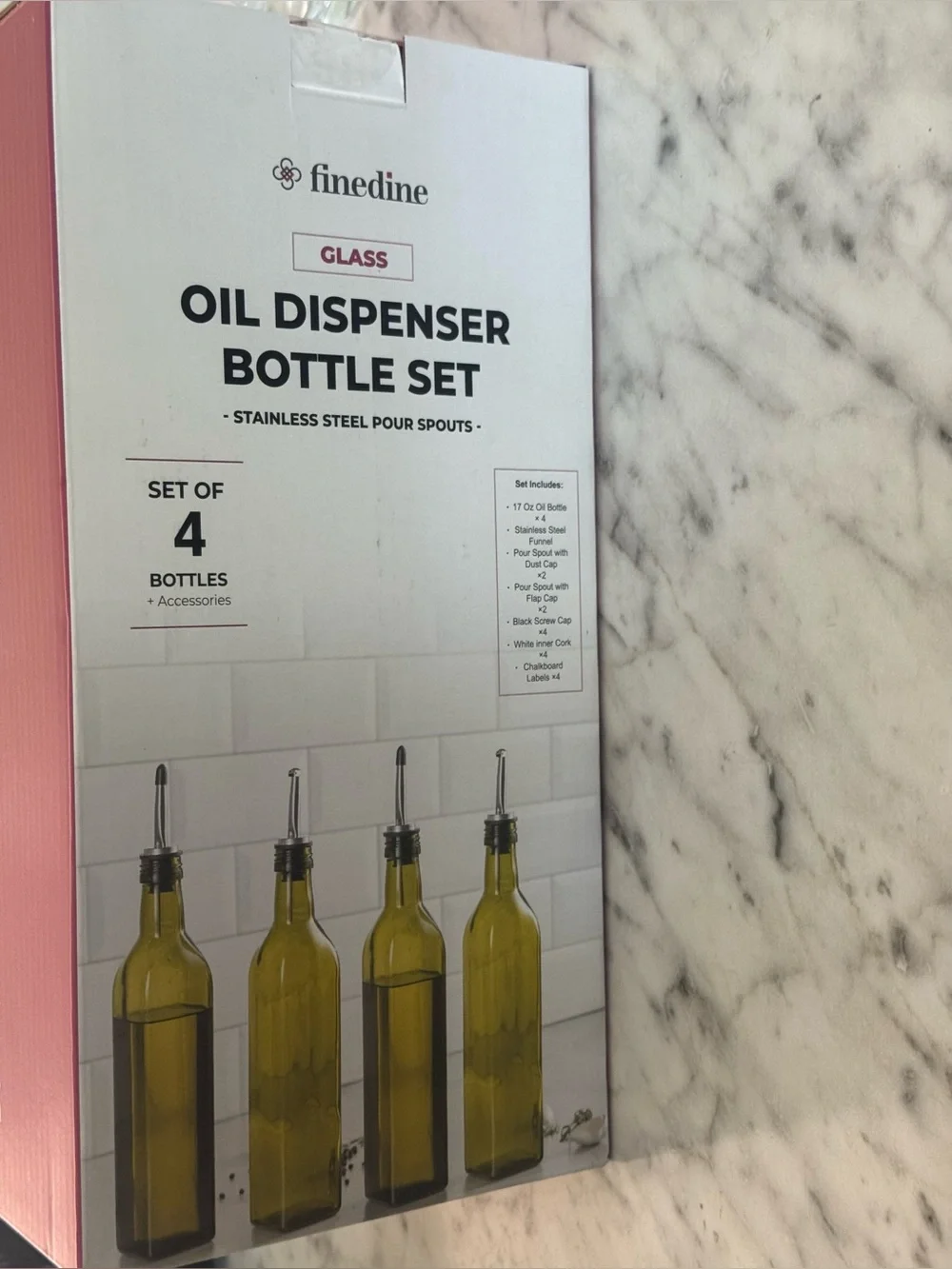 finedine Oil Bottle Set - set of 4